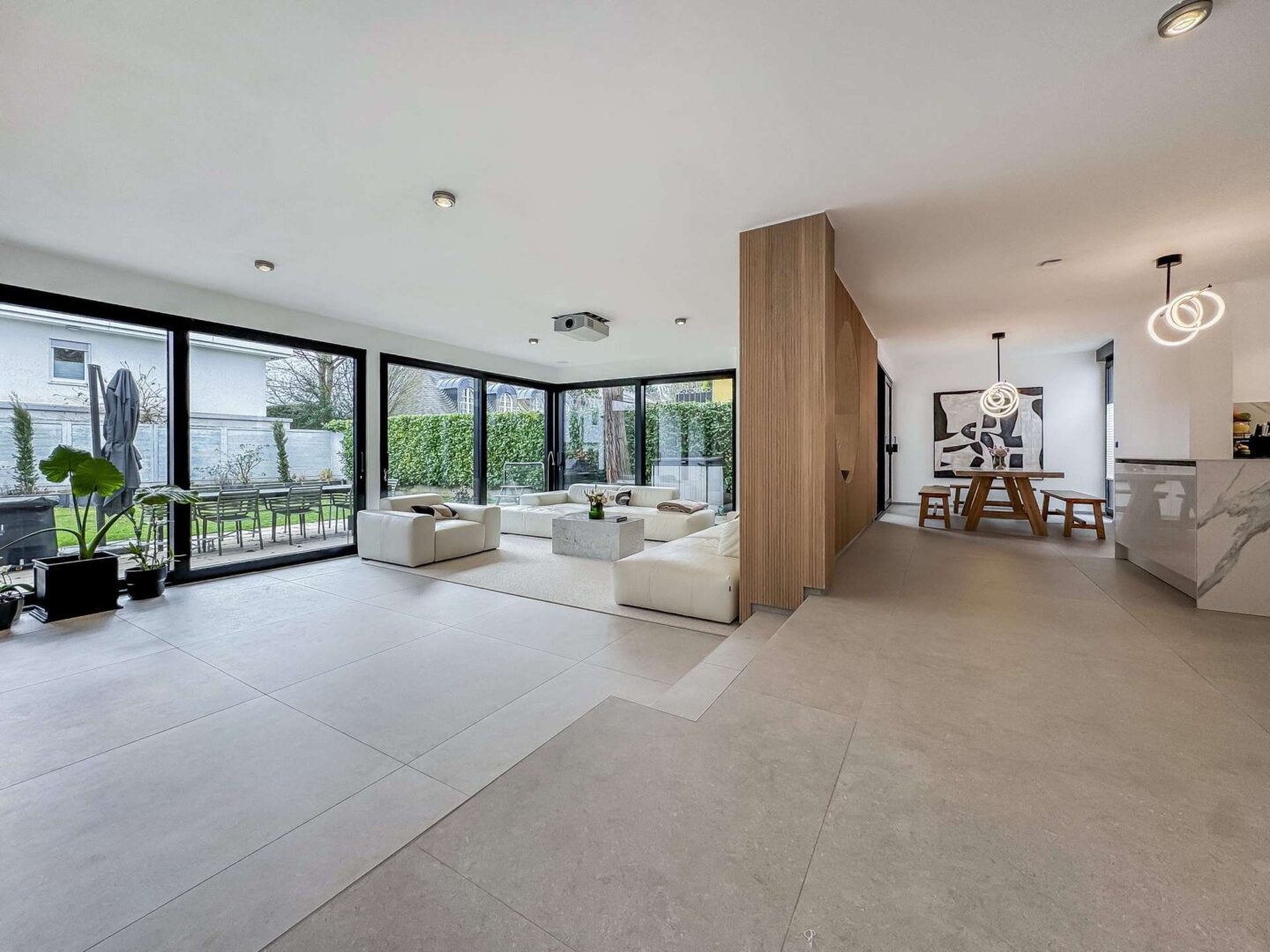 Open Living and Kitchen