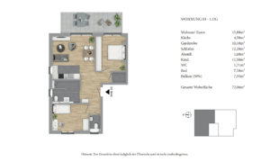 Grundriss WOHNUNG 03 - 1.OG