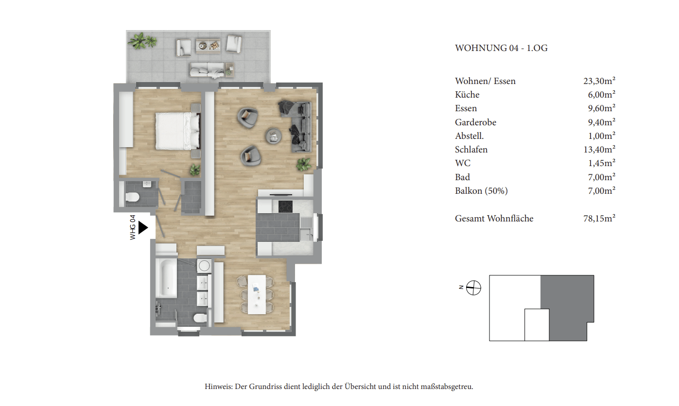 Grundriss WOHNUNG 04 - 1.OG