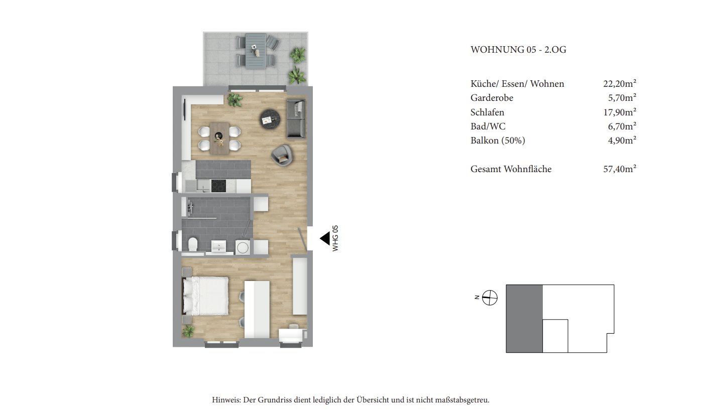 Grundriss WOHNUNG 05 - 2.OG