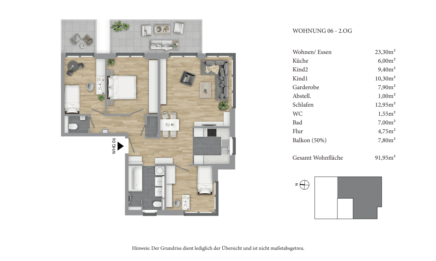 Grundriss WOHNUNG 06 - 2.OG