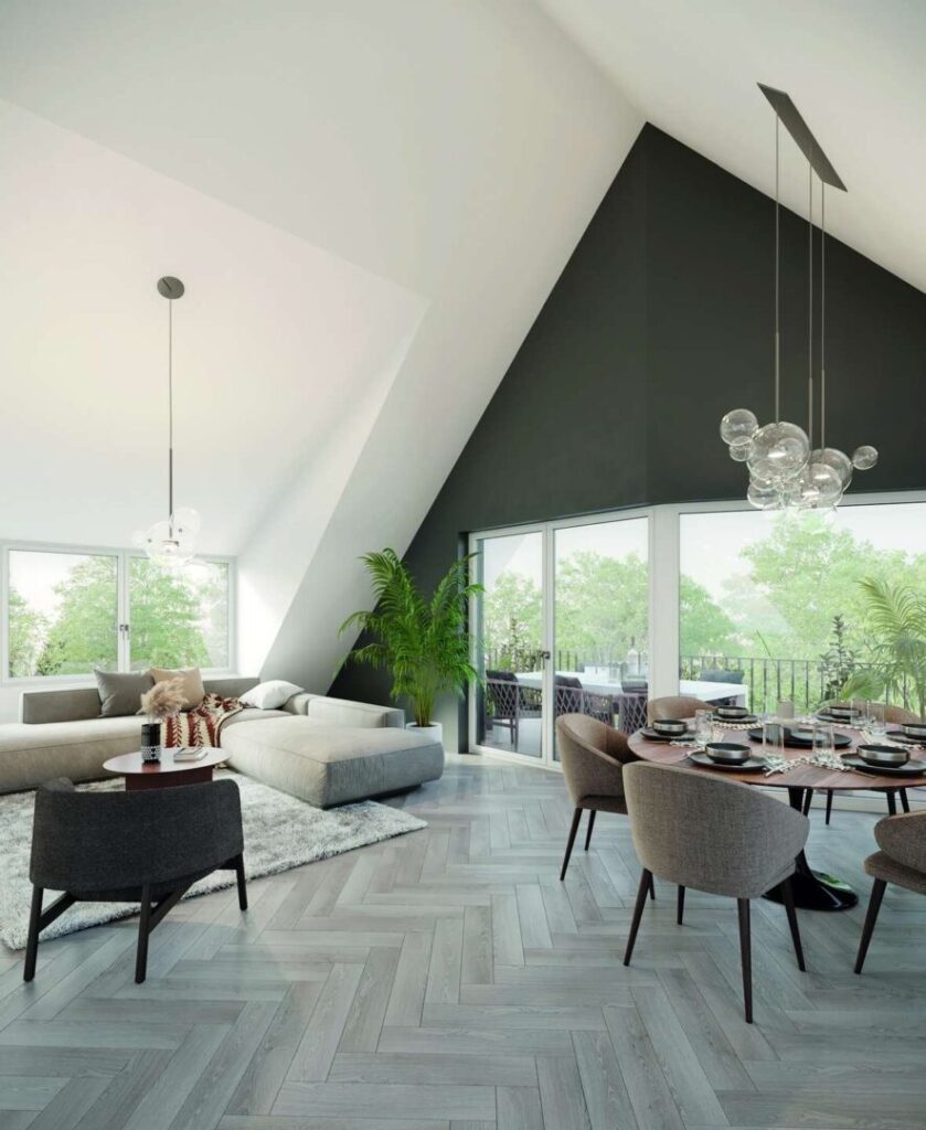 Wohnzimmer mit Essbereich