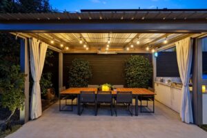 Überdachter Terrassenbereich